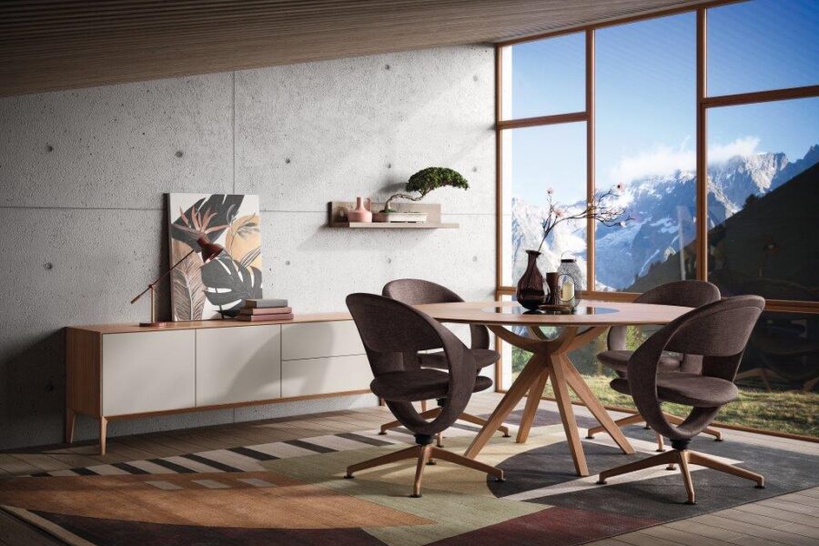 Willisau Bari Tisch mit Stuhl, Milieu