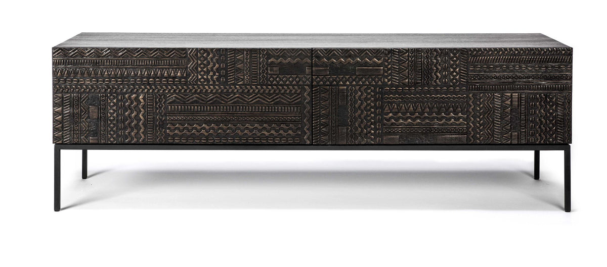 Ethnicraft Tabwa TV Möbel, Teak schwarz