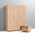 Team 7 Kinderschrank in Erle Weiöl mit Schubladen und Türen