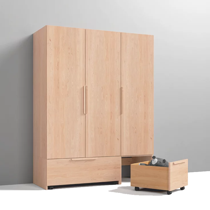 Team 7 Kinderschrank in Erle Weiöl mit Schubladen und Türen