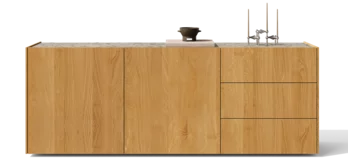 Team 7 core Sideboard in Eiche mit MDi Deckplatte