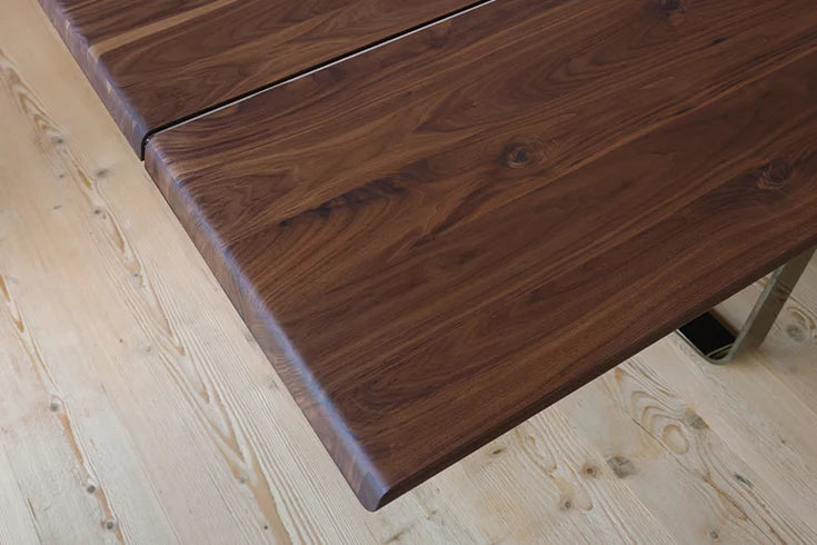 Team 7 nox Tisch, Detailansicht S-Form Kante