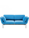 Brühl Roro Medium Sofa mit Seitenkissen, blauer Bezug