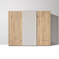 Team 7 soft Kleiderschrank in Eiche Wild Weiöl mit Farbglas