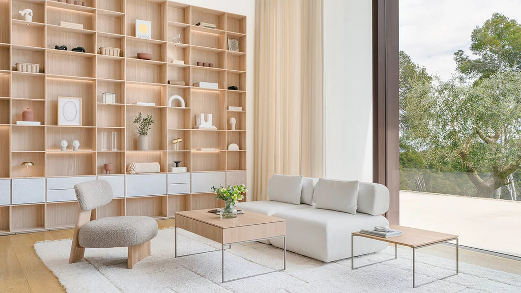Team 7 filigno Couchtische in Eiche Weiöl im Wohnzimmer